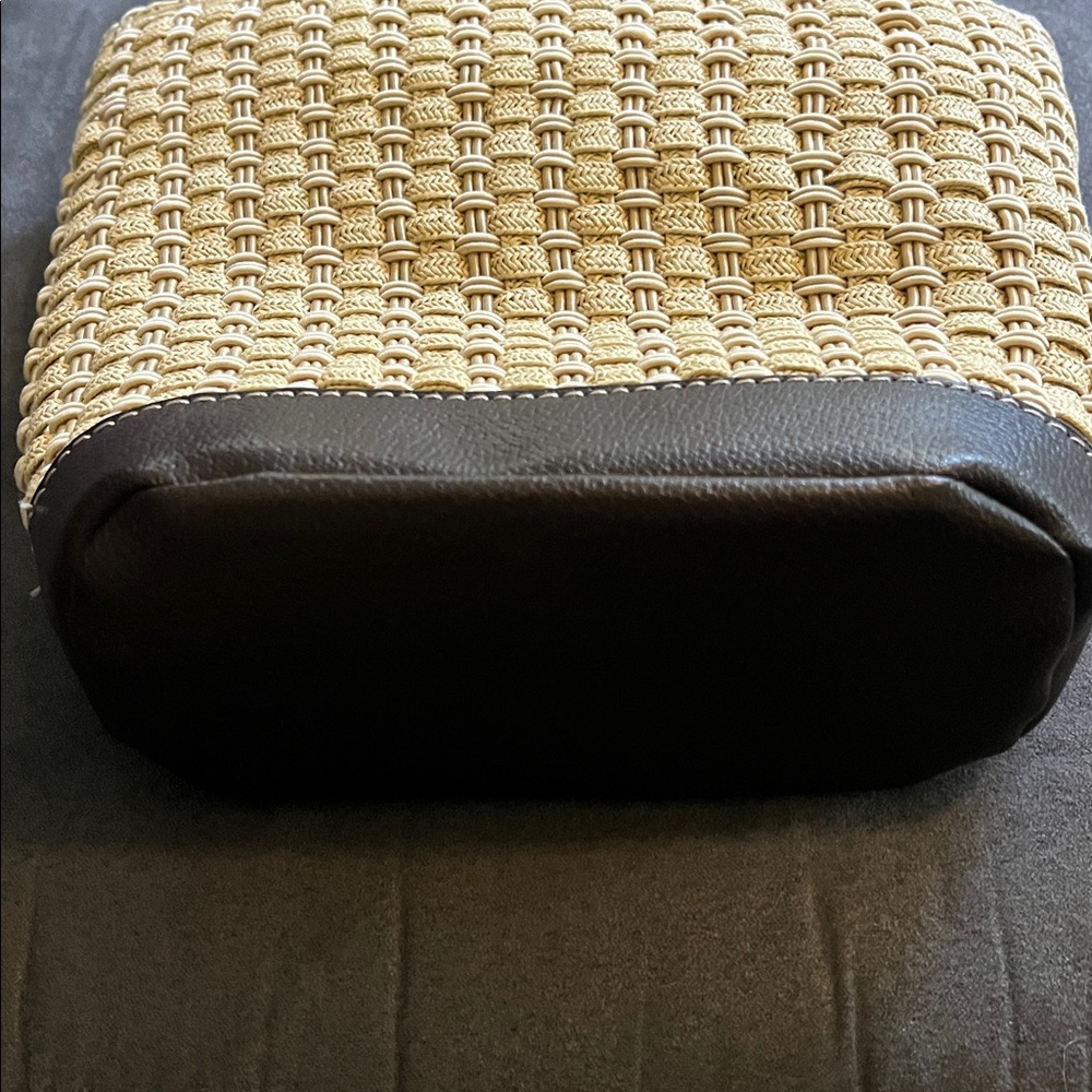 Rattan Liz Claiborne Small Basket Tan & Brown Handbag Shoulder Purse, NWOT - Picture 6 of 11
